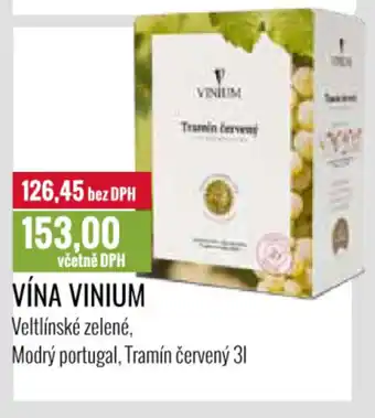 Ratio Vína Vinium nabídka