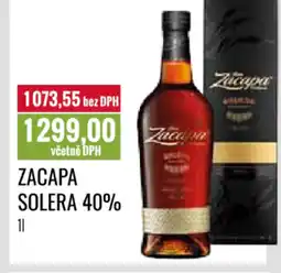 Ratio ZACAPA SOLERA 40% nabídka