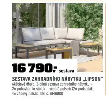 OBI Sestava zahradního nábytku „Lipson" nabídka