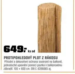 OBI Protipohledový plot z rákosu nabídka