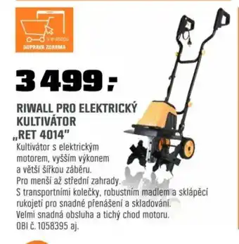 OBI Riwall pro elektrický kultivátor,,RET 4014" nabídka