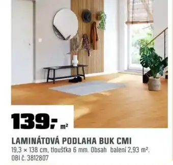 OBI Laminátová podlaha buk CMI nabídka