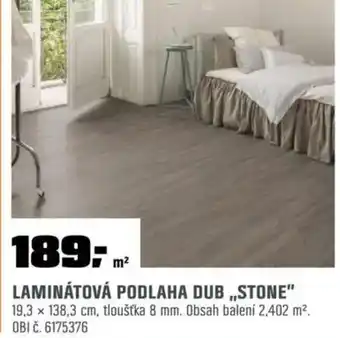 OBI Laminátová podlaha dub „Stone" nabídka