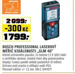 OBI BOSCH Professional laserový měřič vzdálenosti „GLM 40" nabídka