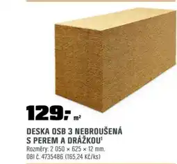 OBI Deska OSB 3 nebroušená s perem a drážkou nabídka