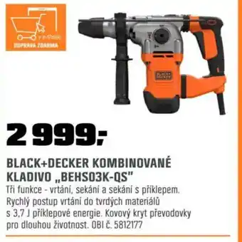 OBI BLACK+DECKER Kombinované kladivo „BEHS03K-QS" nabídka