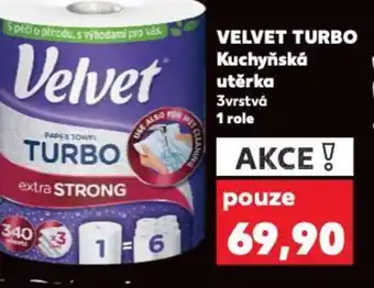 Kaufland VELVET TURBO Kuchyňská utěrka nabídka