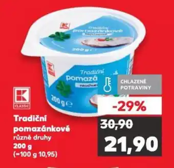 Kaufland Tradiční pomazánkové různé druhy nabídka