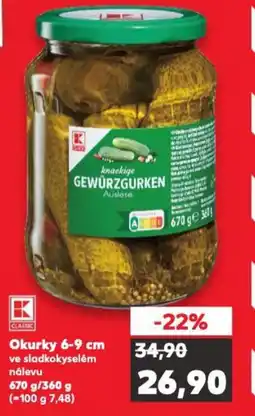 Kaufland Okurky 6-9 cm nabídka