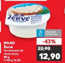 Kaufland MILKO Žervė termizovaný sýr různé druhy nabídka