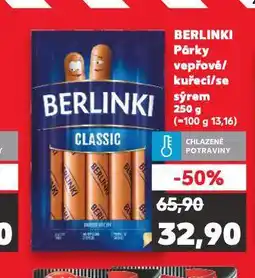 Kaufland Berlinki párky nabídka