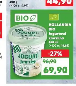 Kaufland Hollandia bio jogurtová zmrzka nabídka