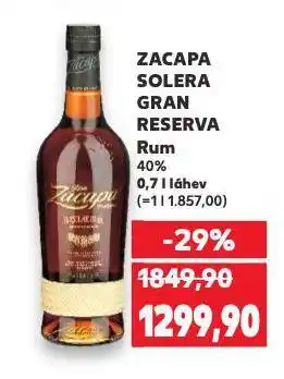 Kaufland Zacapa solera gran reserva nabídka