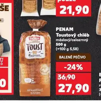 Kaufland Penam toustový chléb nabídka