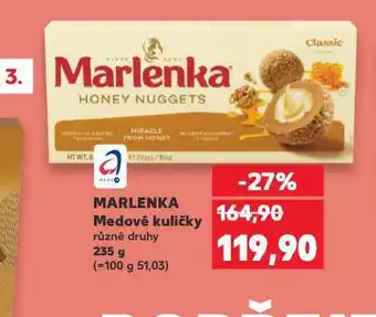 Kaufland Marlenka medové kuličky nabídka