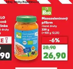 Kaufland Bio masozeleninový příkrm nabídka