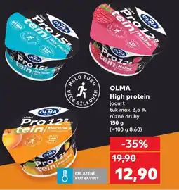 Kaufland OLMA High protein jogurt nabídka