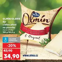 Kaufland OLMIN/OLBRIE Sýr s bílou plísní na povrchu různé druhy nabídka