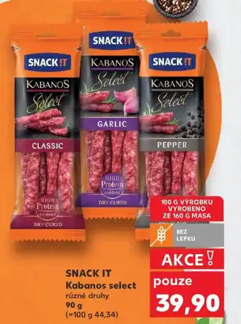 Kaufland SNACK IT Kabanos select různé druhy nabídka