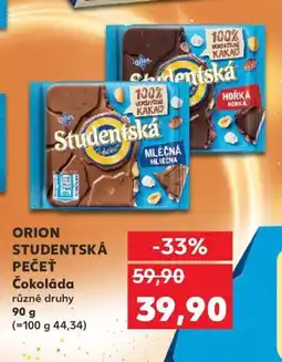 Kaufland ORION STUDENTSKÁ PEČEŤ Čokoláda nabídka