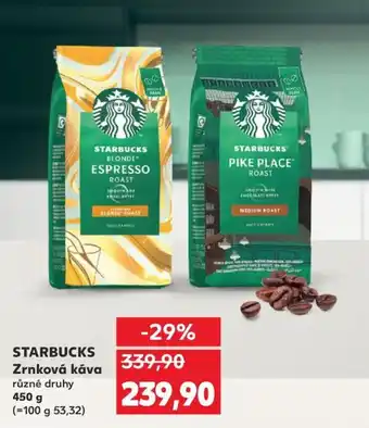 Kaufland STARBUCKS Zrnková káva nabídka