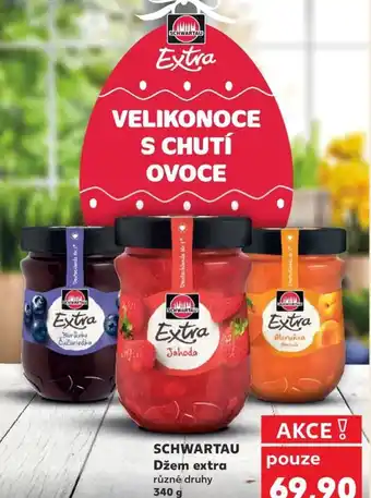 Kaufland Schwartau Džem extra různé druhy nabídka