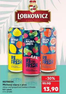 Kaufland Re fresh michaný nápoj znealkoholického piva nabídka