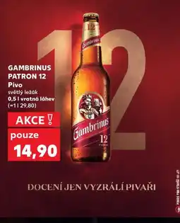 Kaufland GAMBRINUS PATRON 12 Pivo nabídka