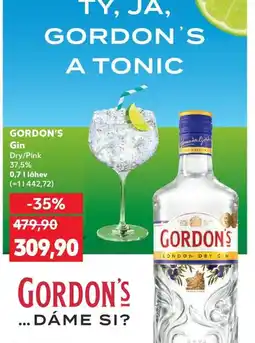 Kaufland GORDON'S Gin nabídka