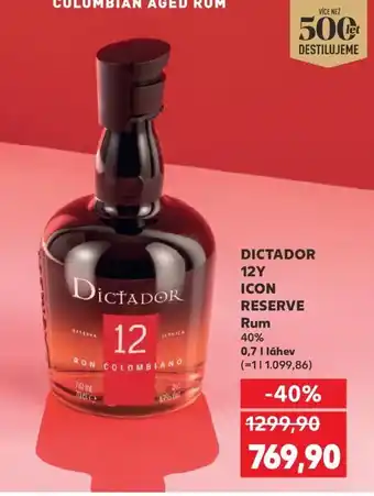 Kaufland DICTADOR 12Y ICON RESERVE Rum nabídka