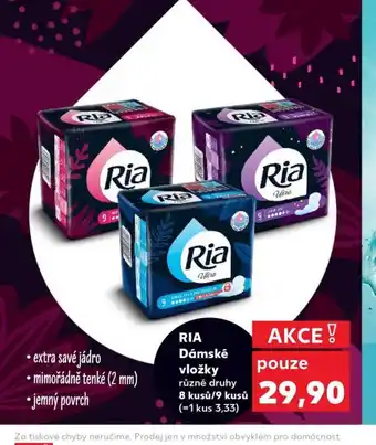 Kaufland RIA Dámské vložky nabídka