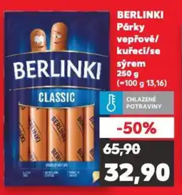 Kaufland BERLINK Párky vepřové/ kuřeci/se nabídka