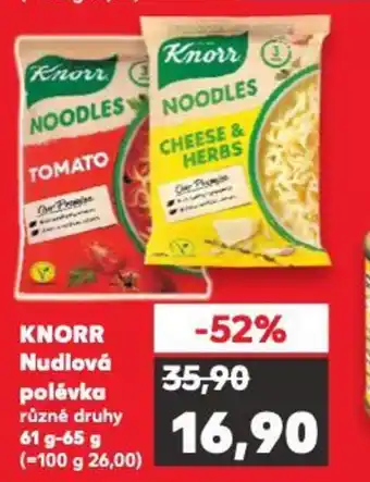 Kaufland KNORR Nudlová polévka různé druhy nabídka