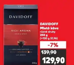 Kaufland DAVIDOFF Mletá káva různé druhy nabídka