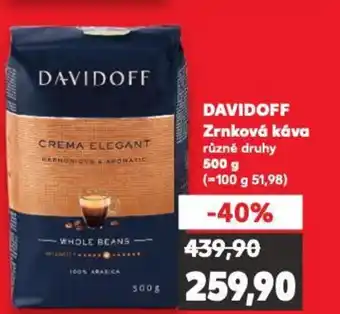 Kaufland DAVIDOFF Zrnková káva různé druhy nabídka