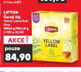 Kaufland LIPTON Černý čaj Yellow Label/Earl Grey nabídka