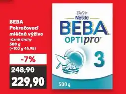 Kaufland BEBA Pokračovací mléčná výživa různé druhy nabídka