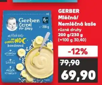 Kaufland GERBER Mléčná/ Nemléčná kaše nabídka