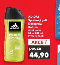 Kaufland ADIDAS Sprchový gel/ Deospray/ Roll-on nabídka