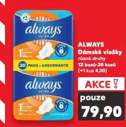 Kaufland ALWAYS Dámské vložky nabídka