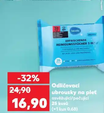 Kaufland Odličovací ubrousky na pleť osvěžující/pečující nabídka