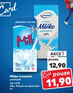 Kaufland Trvanlivé mléko nabídka