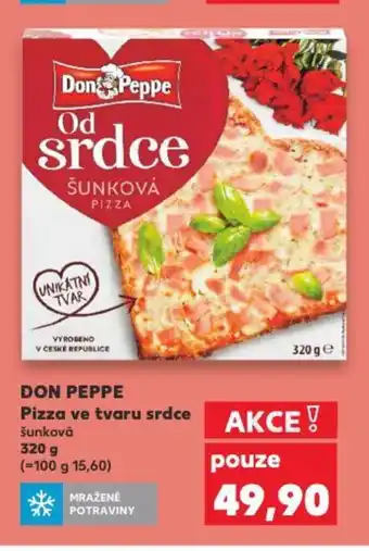 Kaufland DON PEPPE Pizza ve tvaru srdce AKCE! nabídka