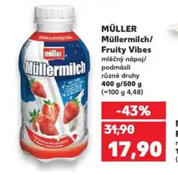 Kaufland MÜLLER Müllermilch/ Fruity Vibes mléčný nápoj/ nabídka