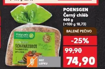 Kaufland POENSGEN Černý chléb nabídka