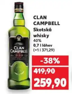 Kaufland CLAN CAMPBELL Skotská whisky nabídka