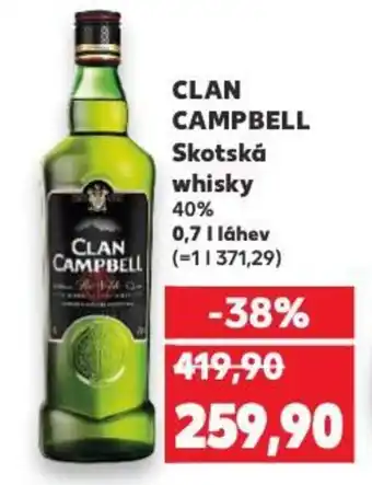 Kaufland CLAN CAMPBELL Skotská whisky nabídka