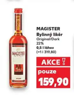 Kaufland MAGISTER Bylinný likér Original/Dark nabídka