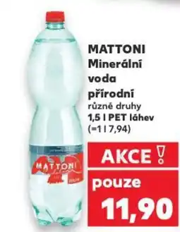 Kaufland MATTONI Minerální voda přírodní nabídka