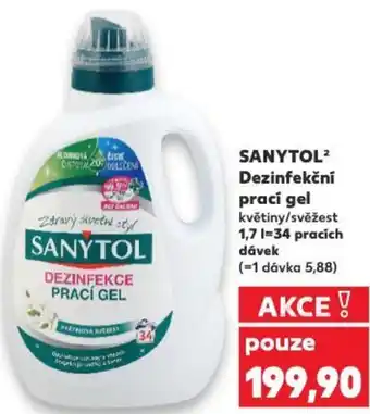 Kaufland SANYTOL² Dezinfekční prací gel nabídka